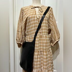 The Sak Black Leather Crossbody Bag